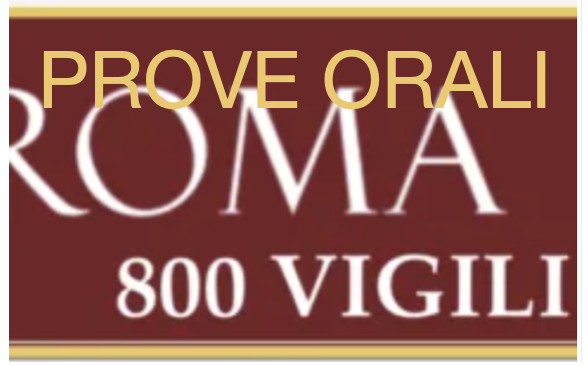 800 Vigili Roma prove orali