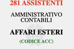 281 Assistenti amministrativo contabili Affari Esteri